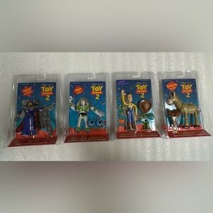 Lot of 4 Disney Pixar Toy Story 2 Figures. Zurg, Buzz, Woody and Bullseye. New!